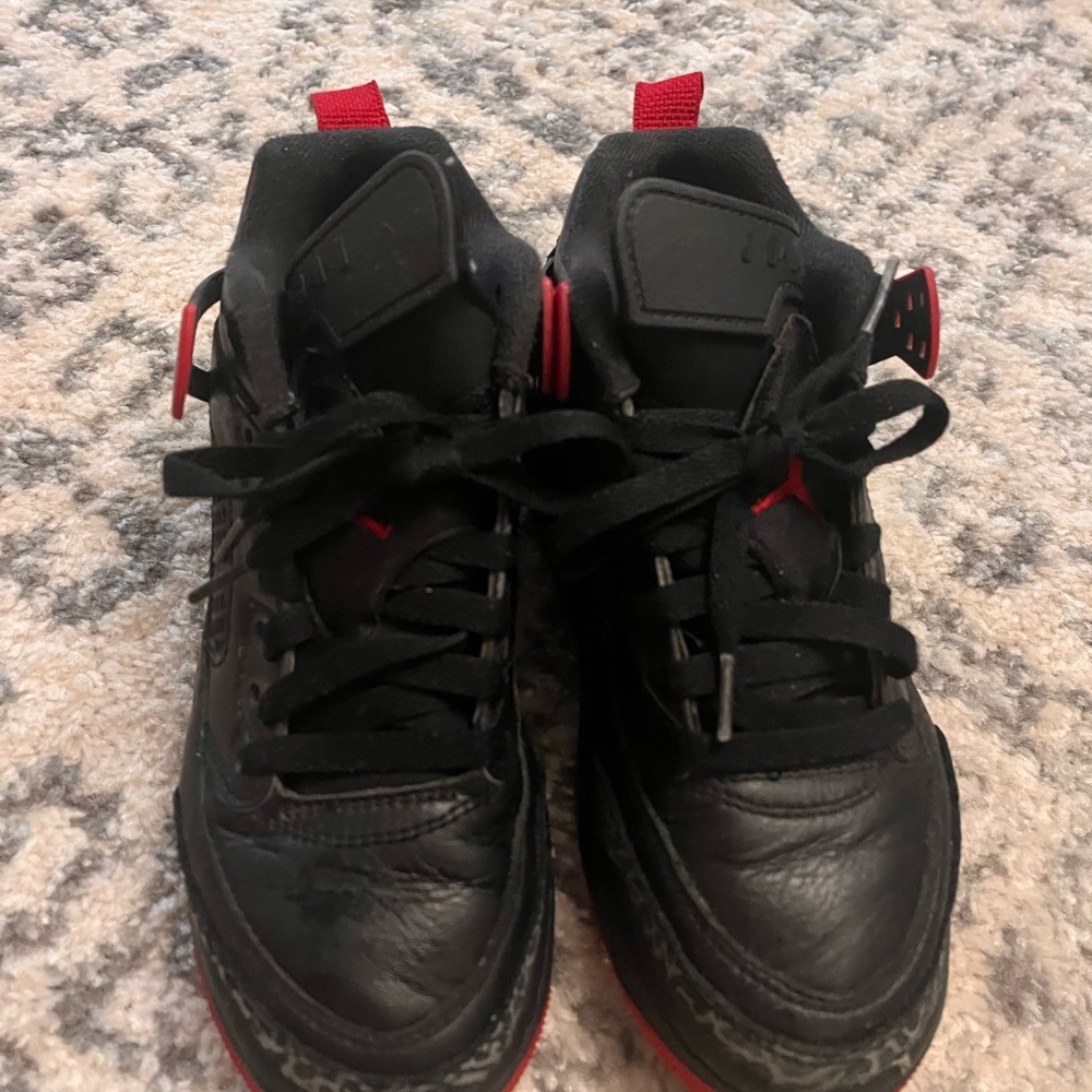 Boys Red and Black Jordans